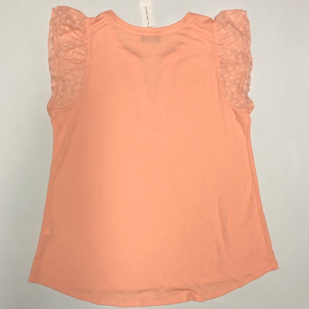 Lane Bryant coral Cap Sleeve Knit Top Size-14/16 - Picture 12 of 12